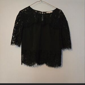 Miss Me Black Lace Blouse